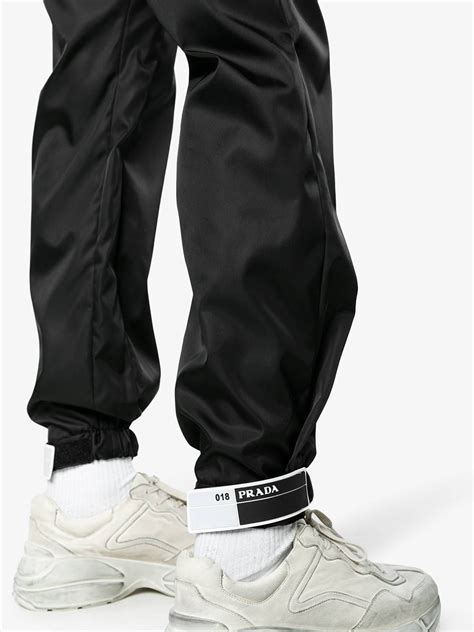 prada gabardine track pants